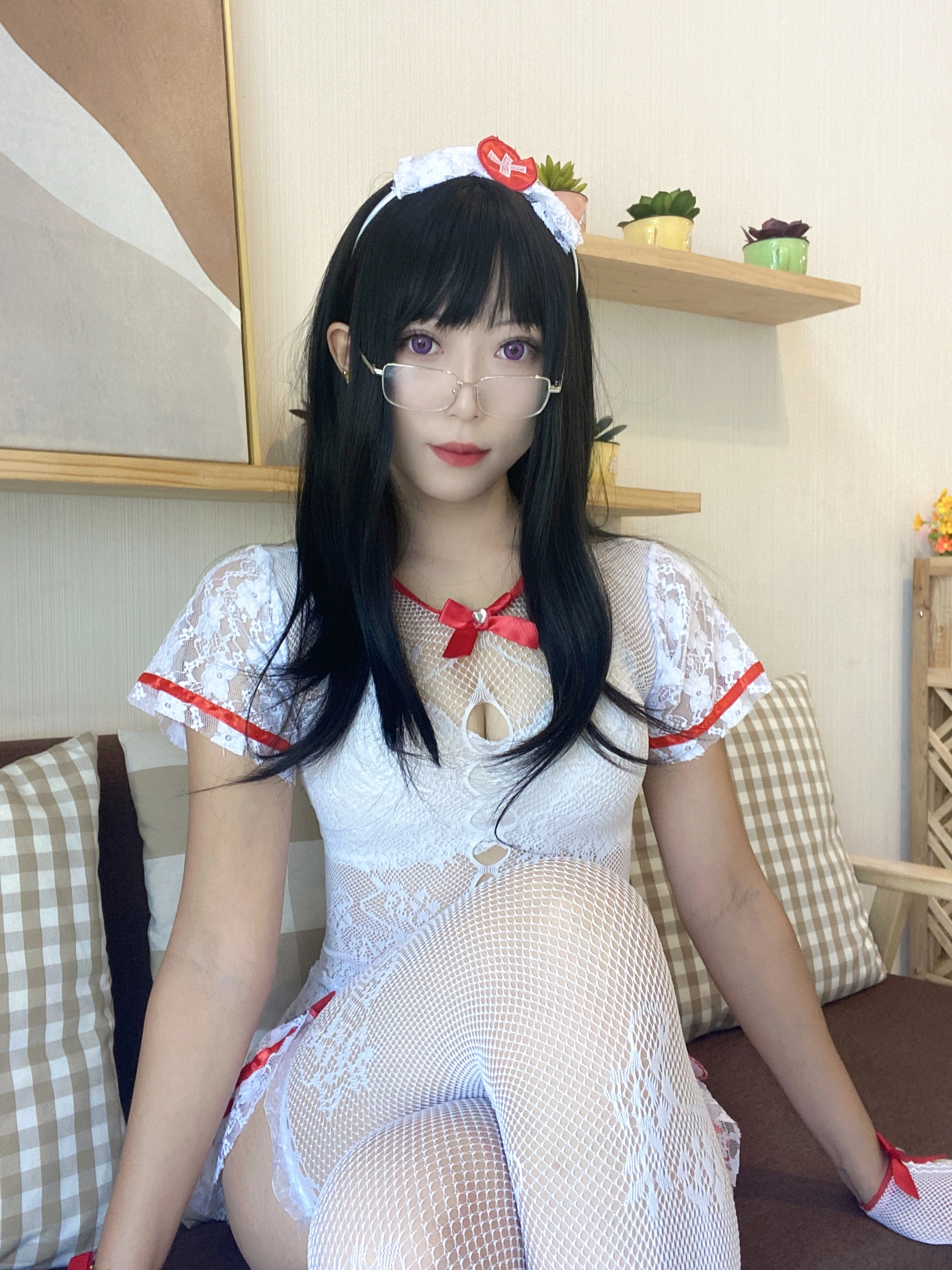 Money冷冷 – NO.051 白网护士套 1
